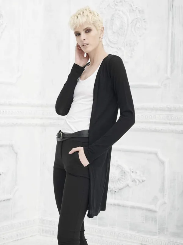 Cardigan lungo donna basic PiumaCotton - immagine 8
