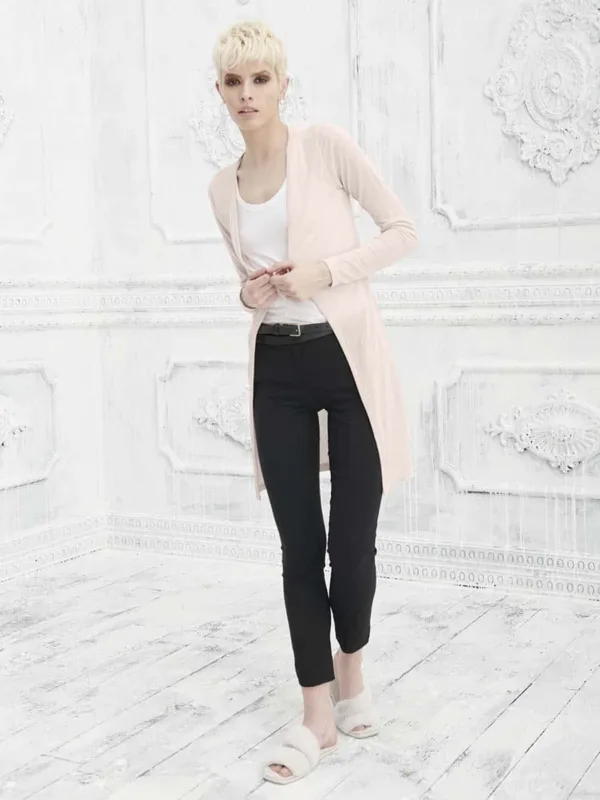 Cardigan lungo donna basic PiumaCotton - immagine 10