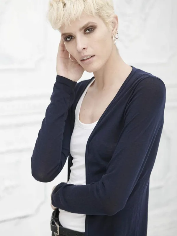 Cardigan lungo donna basic PiumaCotton - immagine 15
