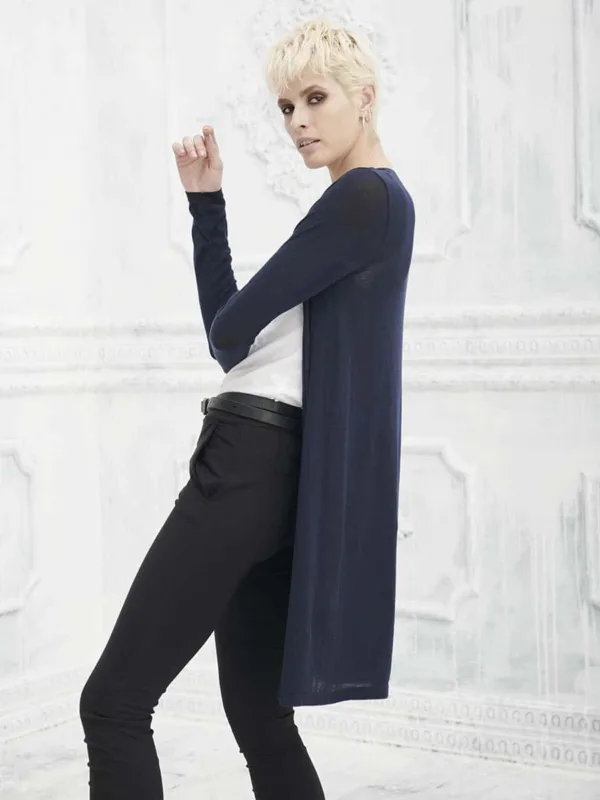 Cardigan lungo donna basic PiumaCotton - immagine 16
