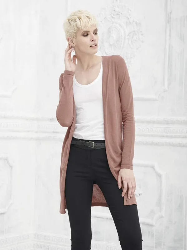 Cardigan lungo donna basic PiumaCotton - immagine 20