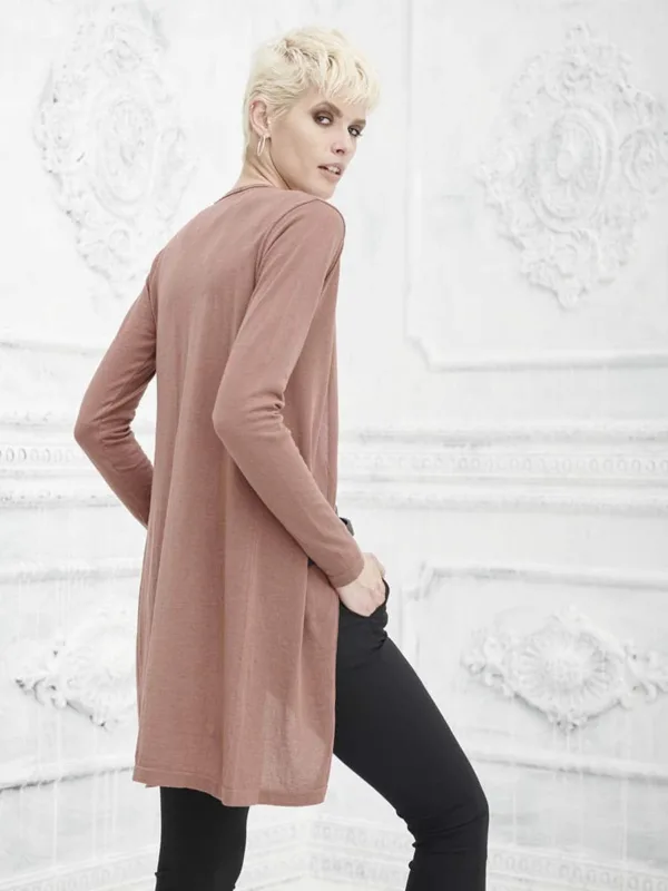 Cardigan lungo donna basic PiumaCotton - immagine 21