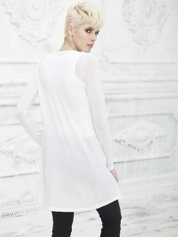 Cardigan lungo donna basic PiumaCotton - immagine 5