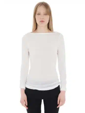 Maglia barchetta maniche lunghe donna PiumaTwist